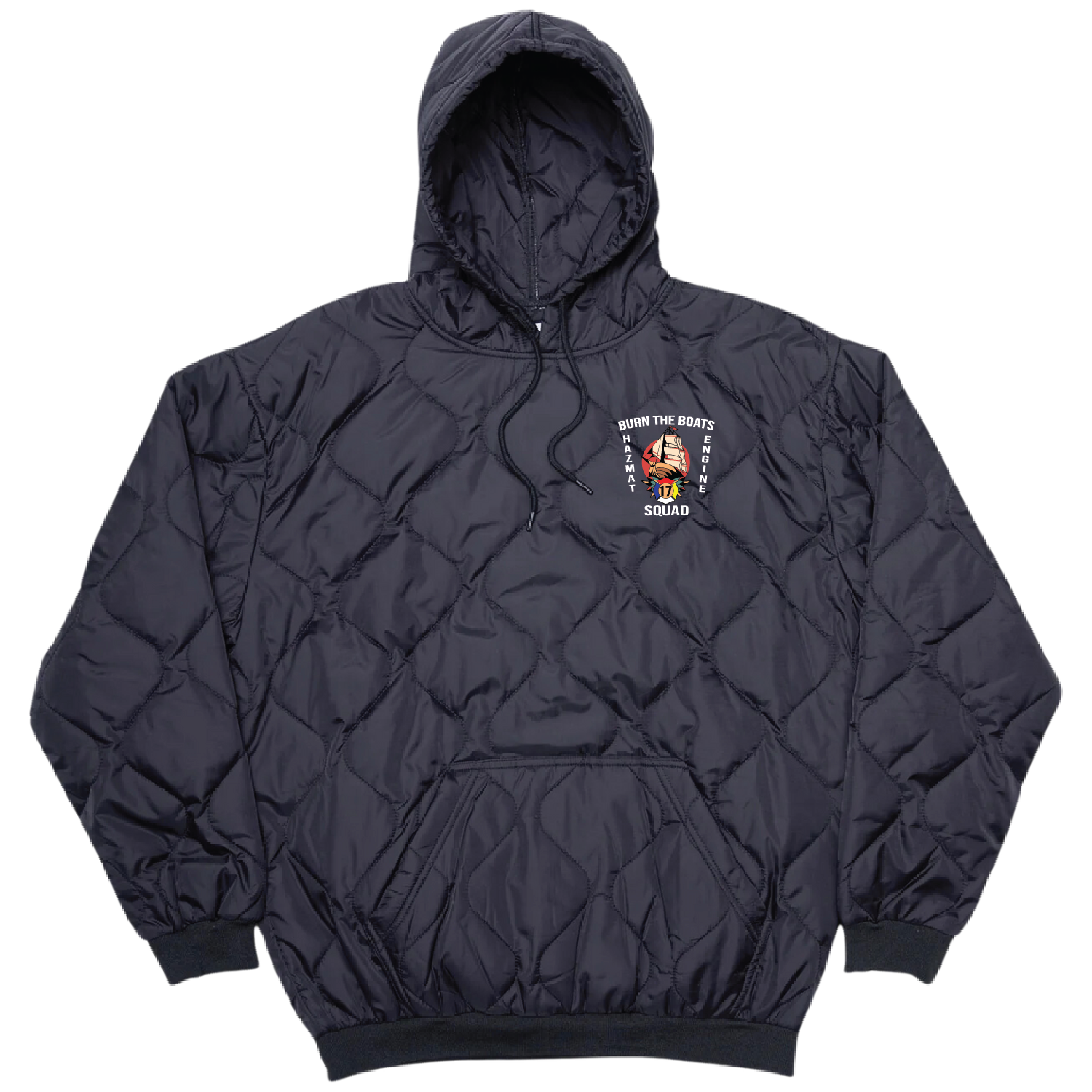 Woobie Hoodie — Cobb County Fire Station 17 Field Hoodie Embroidery - White
