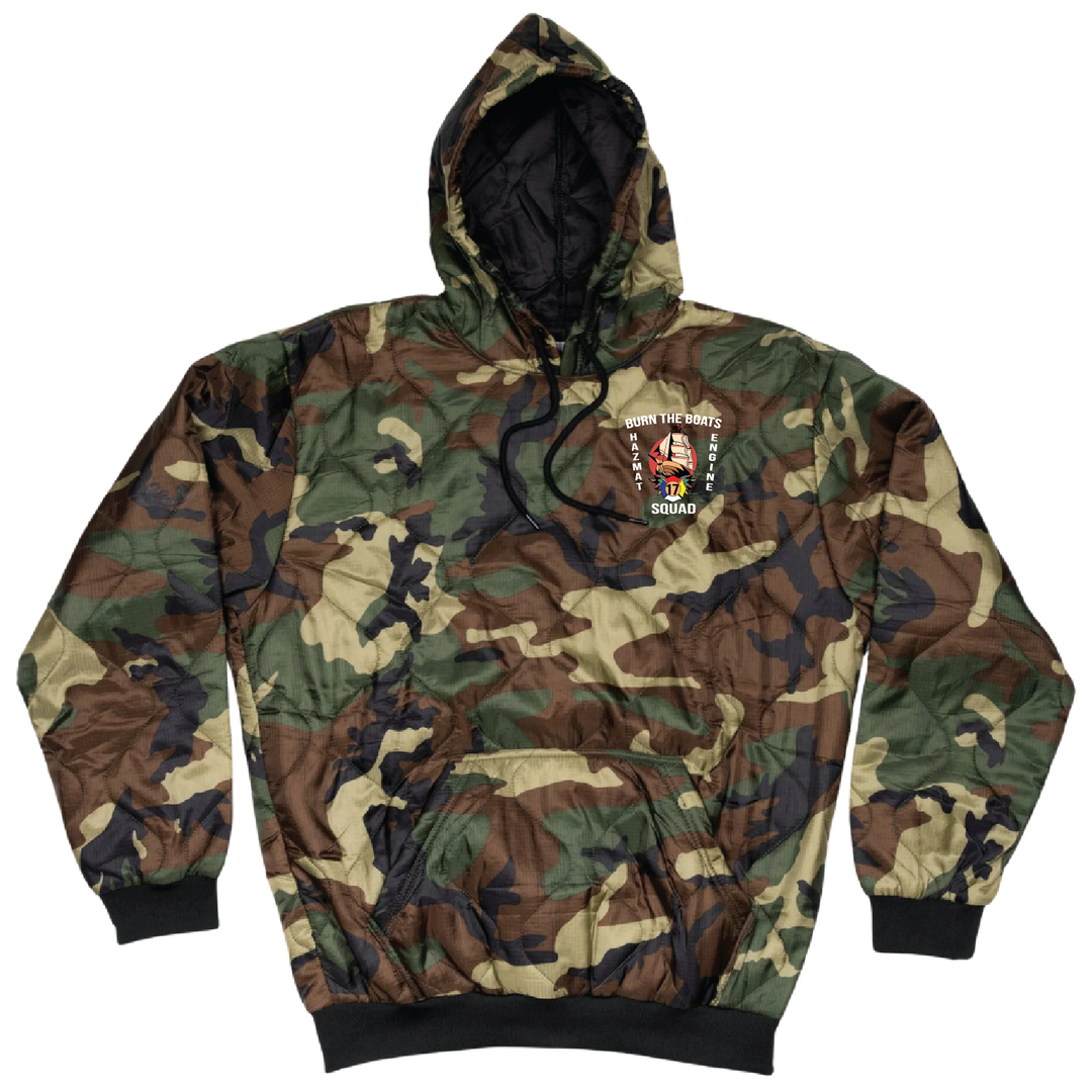 Woobie Hoodie — Cobb County Fire Station 17 Field Hoodie Embroidery - White