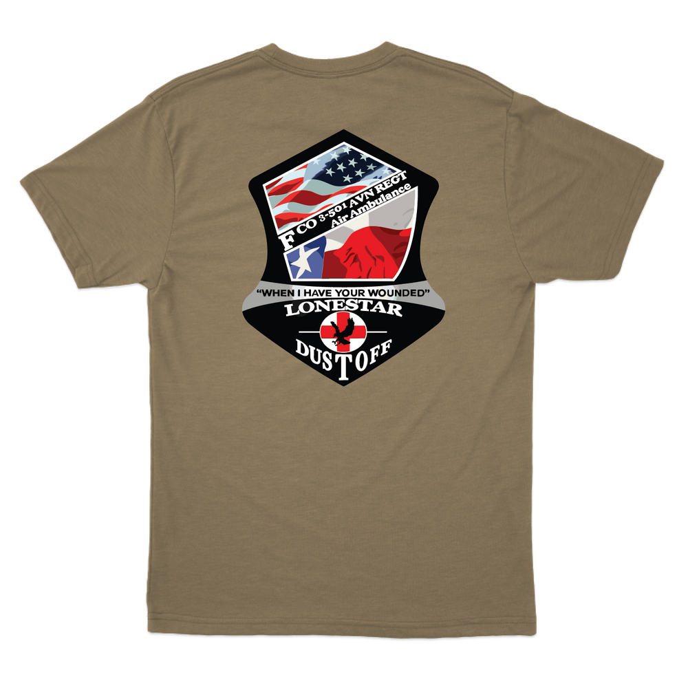 F Co, 3-501 AVN "Lonestar Dustoff" Tan T-Shirt