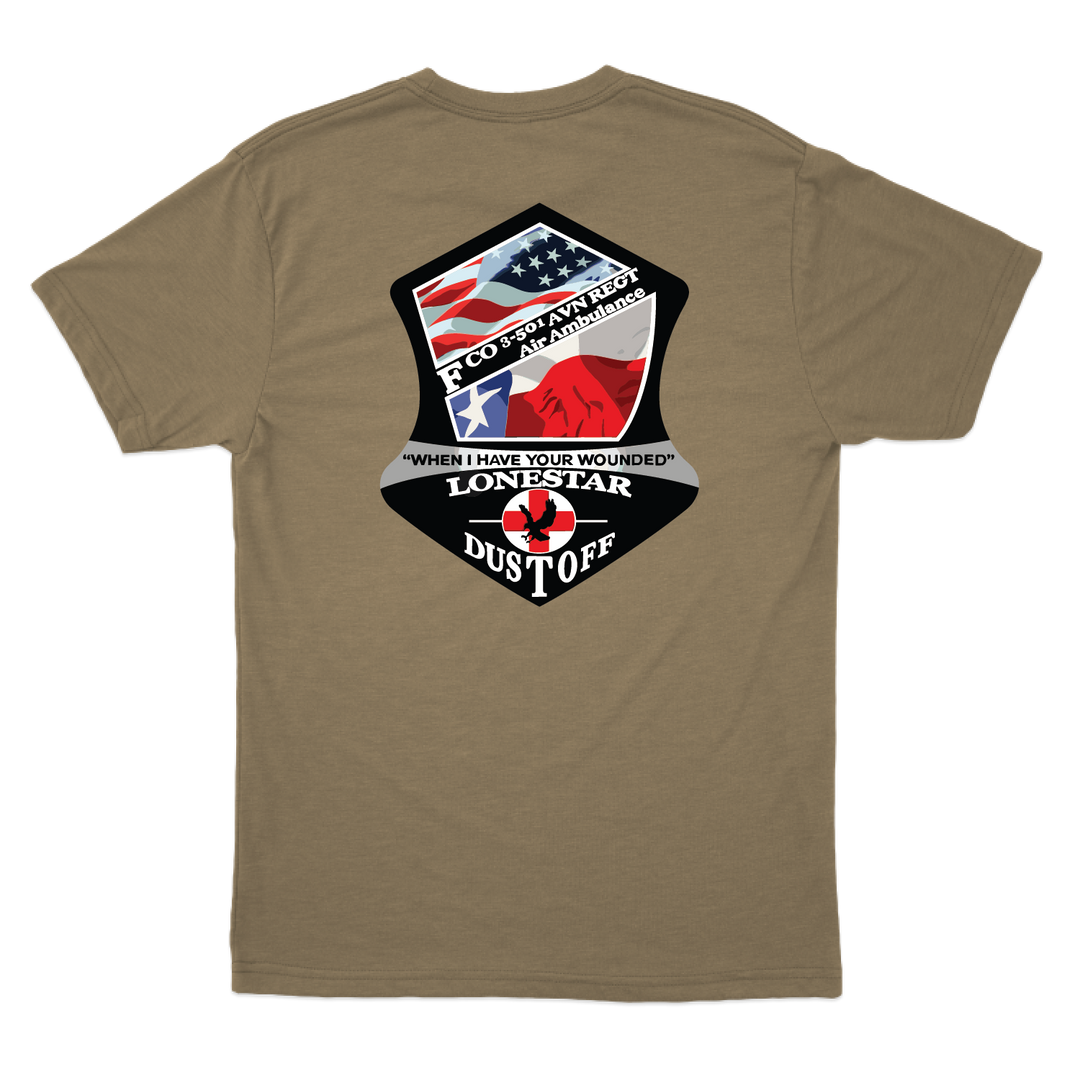 F Co, 3-501 AVN "Lonestar Dustoff" Tan T-Shirt