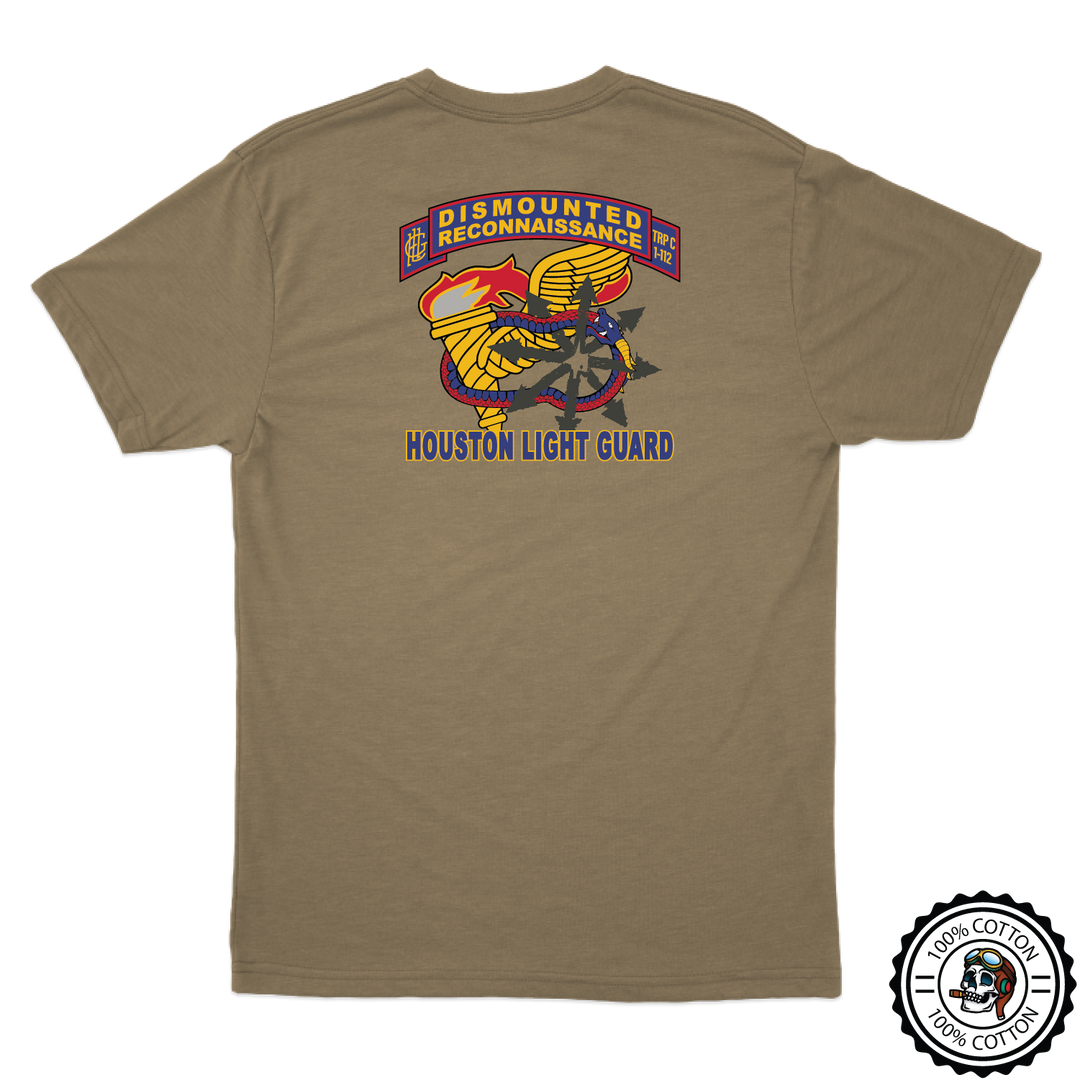 C (DRT), 1-112th CAV (RSTA) “Houston Light Guard” Tan 499 T-Shirt