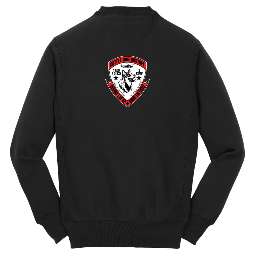 F Co, 3-227 Cattle Dog Dustoff Heavyweight Crewneck Sweatshirt