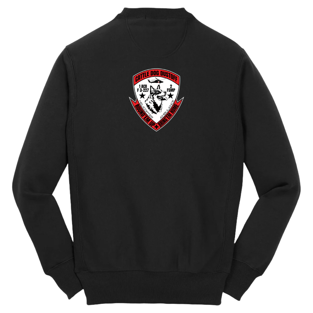 F Co, 3-227 Cattle Dog Dustoff Heavyweight Crewneck Sweatshirt