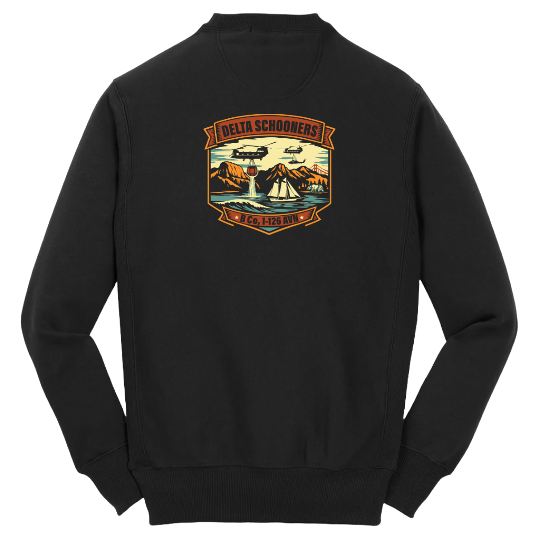 B Co, 1-126 AVN "Delta Schooners" Heavyweight Crewneck Sweatshirt