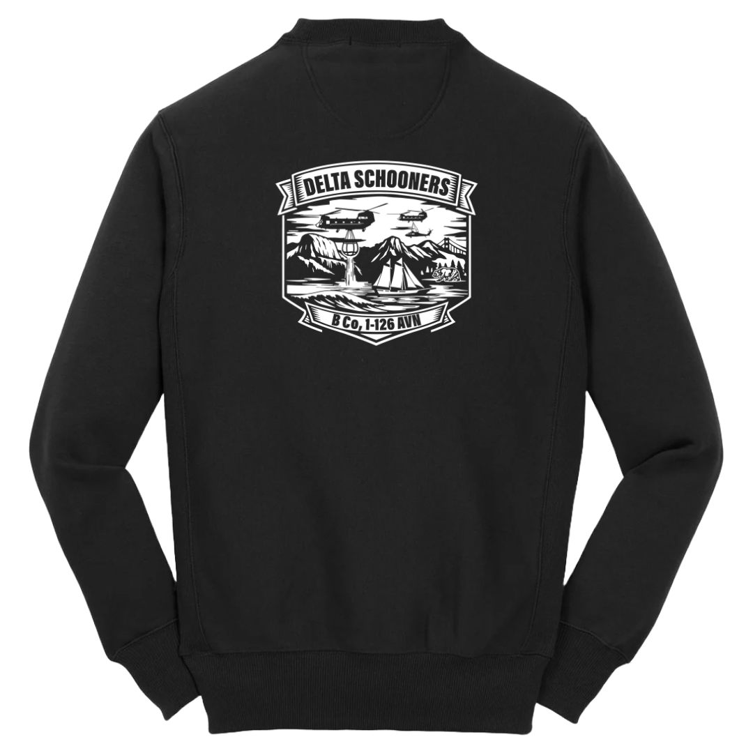B Co, 1-126 AVN "Delta Schooners" Subdued Heavyweight Crewneck Sweatshirt