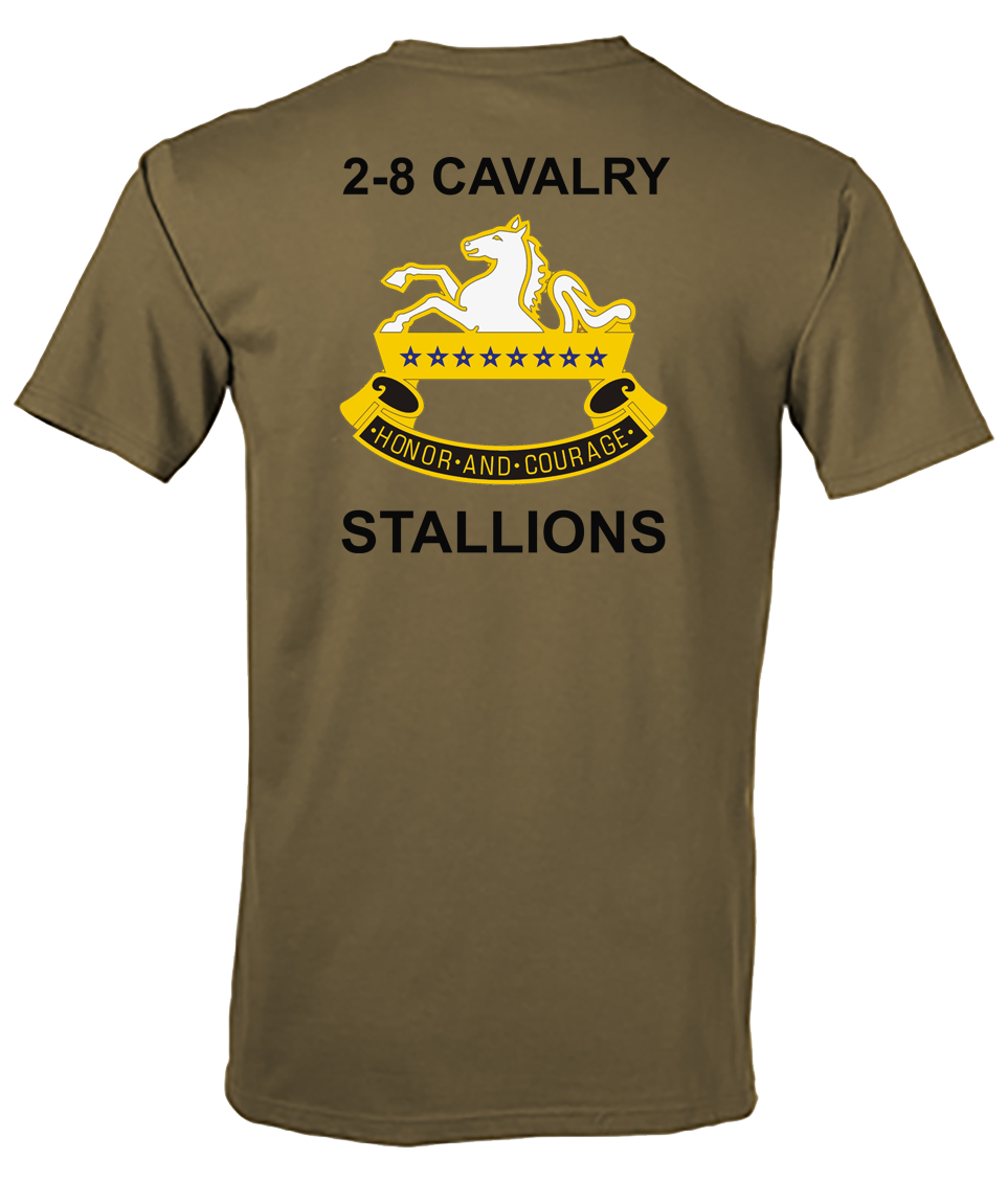 2-8 Cavalry Stallions Tan 499 T-Shirt – Brotallion LLC