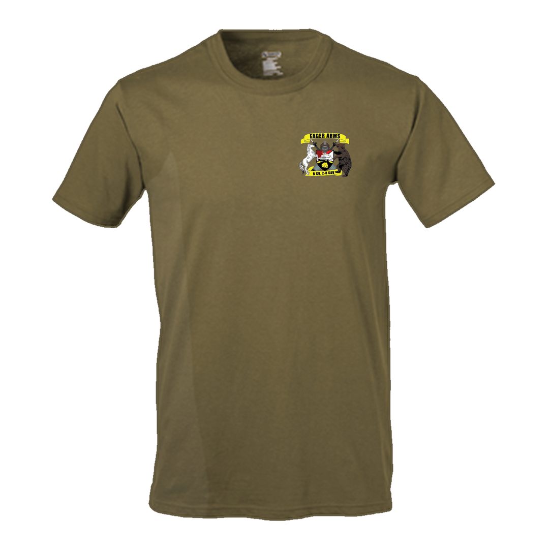 B Co, 2-8 CAV “Eager Arms” Tan 499 T-Shirt