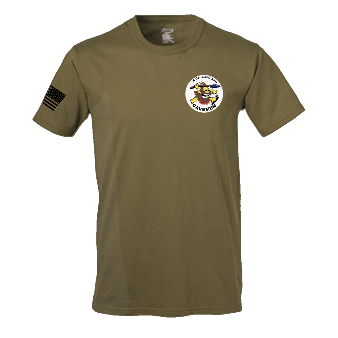 B Co. 2-82 AHB "Cavemen" Tan 499 T-Shirt