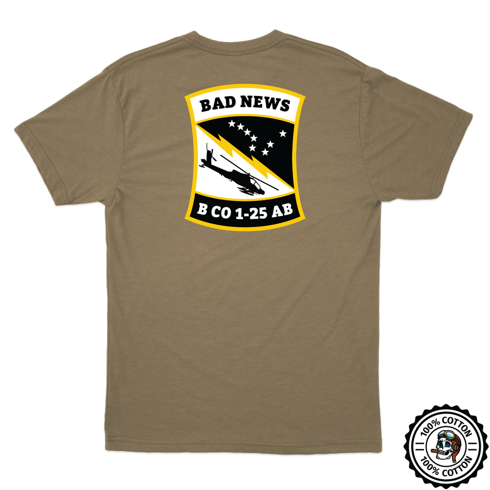 B Co, 1-25 AB “Bad News” Tan 499 T-Shirt