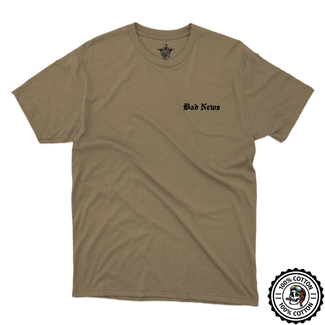 B Co, 1-25 AB “Bad News” Tan 499 T-Shirt