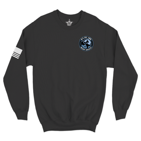 B Co, 3-501 AHB "Beast Assault" Crewneck Sweatshirt Blue