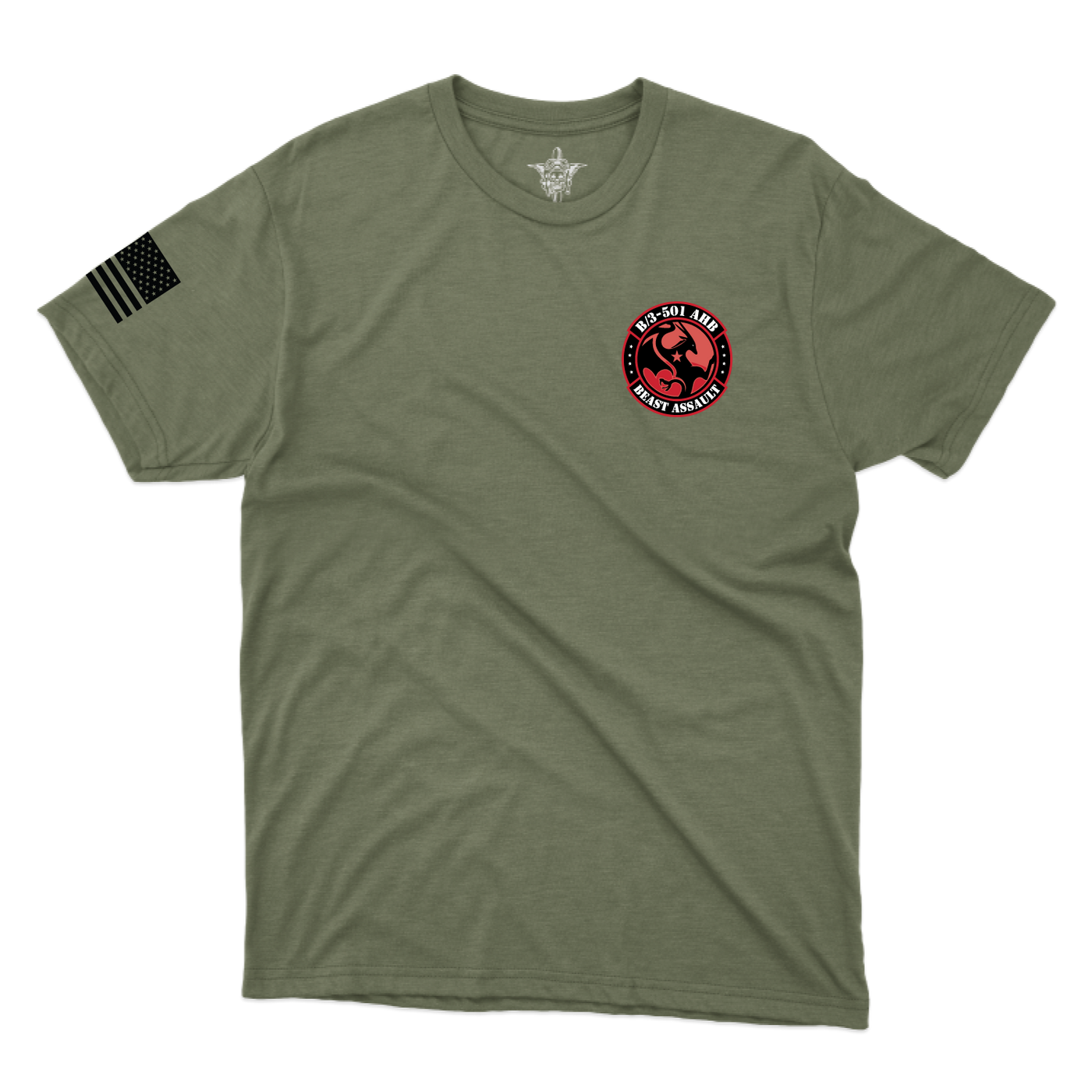 B Co, 3-501 AHB "Beast Assault" Flight Approved T-Shirt Red