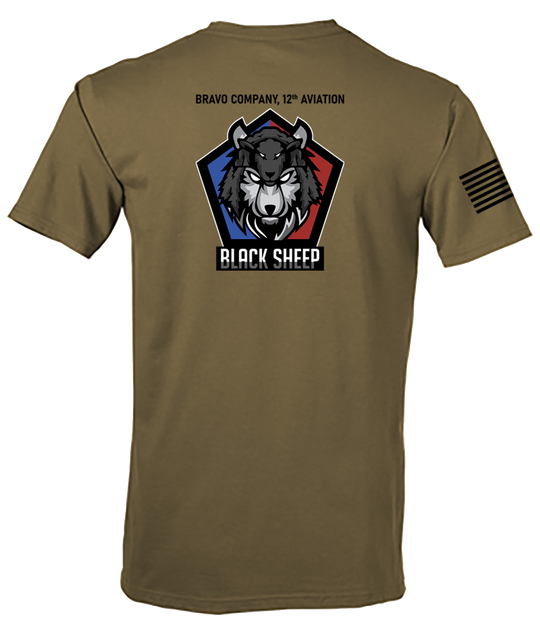 B Co, 12th AVN BN "Black Sheep" Tan 499 T-Shirt