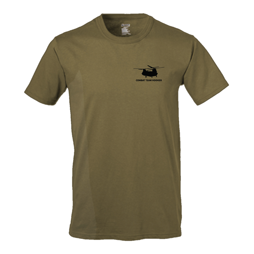F Co, 2-135 GSAB (D-E-) "Combat Team Hooker" Flight Approved T-Shirt