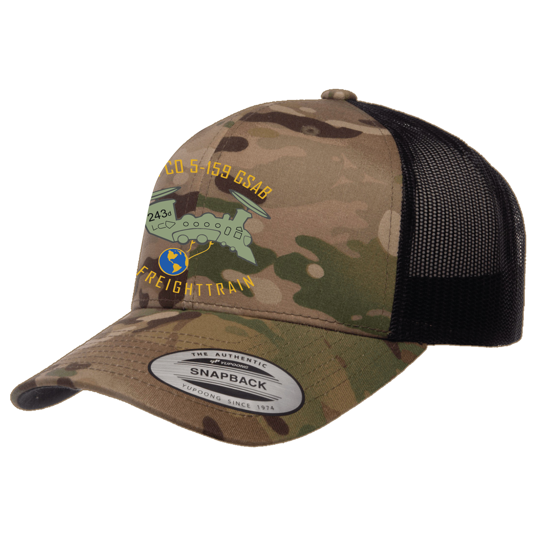 B Co 5-159 GSAB "Freight Train" Embroidered Hats
