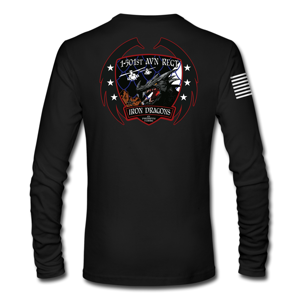 1-501 Aviation Regiment "Iron Dragons" Long Sleeve T-Shirt