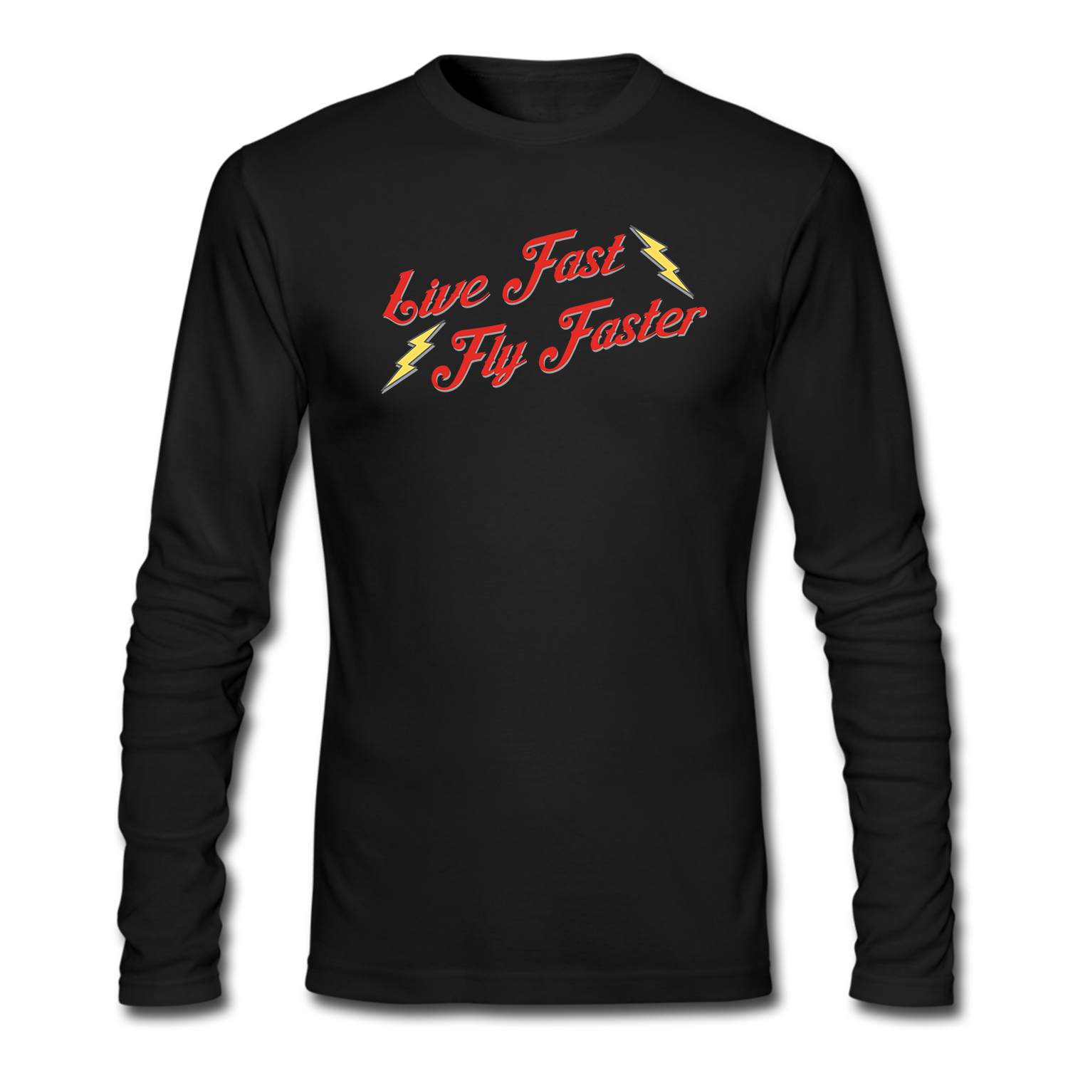 Live Fast Fly Faster Long Sleeve T-Shirt | Aviation Swag | Brotallion ...