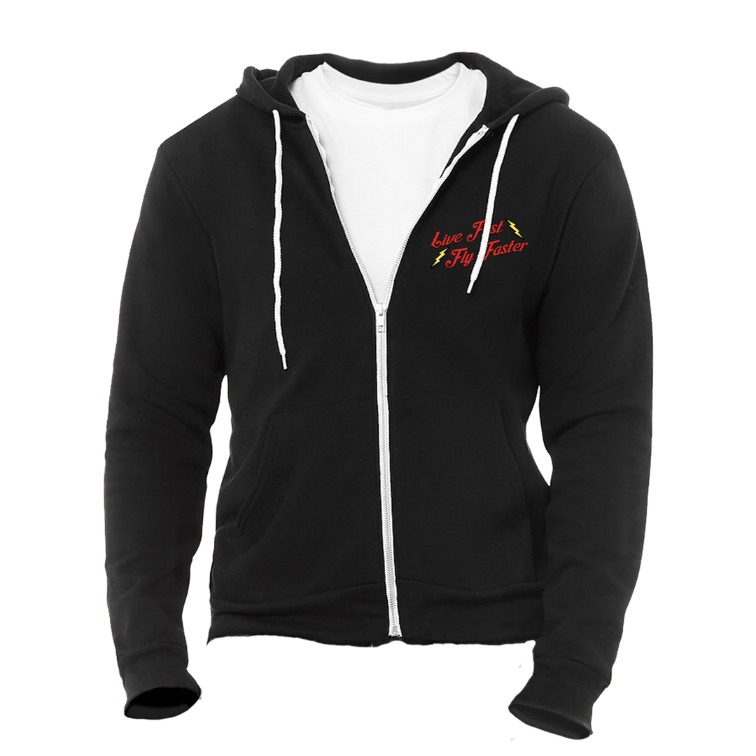 Live Fast Fly Faster Zip Up Hoodie