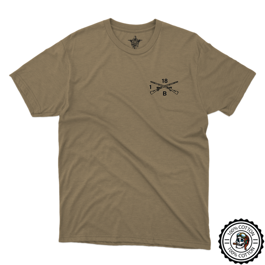 1 PLT, B Co, 1-18 IN “Mud Ducks” Tan 499 T-Shirt