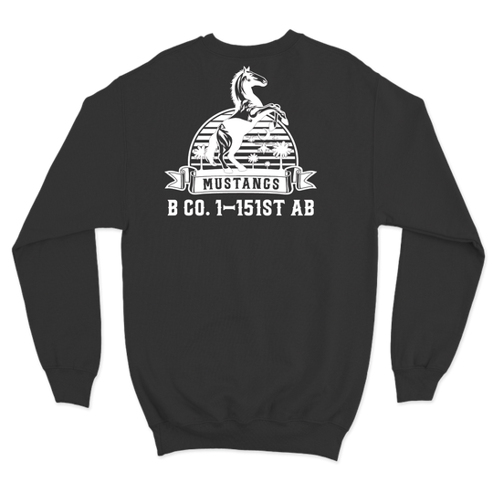 B Co, 1-151 AB "Mustangs" V2 Crewneck Sweatshirt