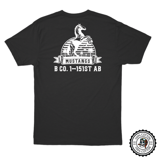 B Co, 1-151 AB "Mustangs" V2 T-Shirts