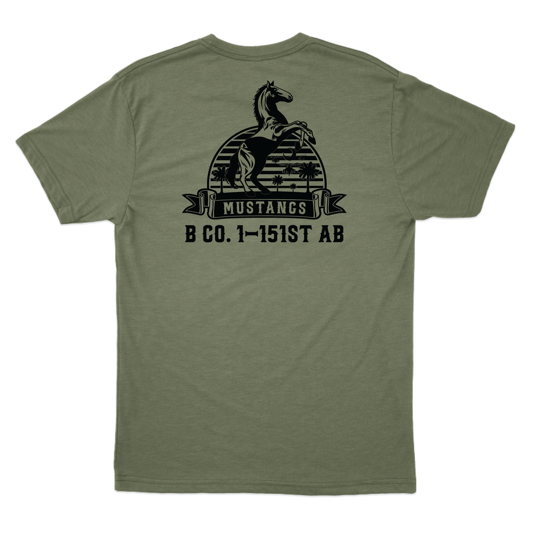 B Co, 1-151 AB "Mustangs" V2 T-Shirts