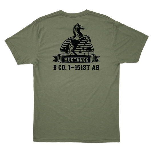 B Co, 1-151 AB "Mustangs" V2 T-Shirts