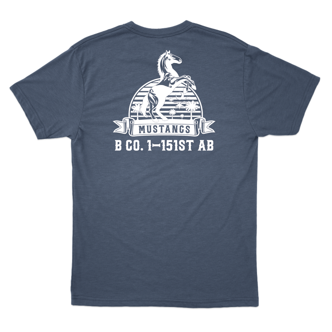 B Co, 1-151 AB "Mustangs" V2 T-Shirts