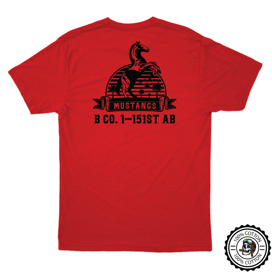 B Co, 1-151 AB "Mustangs" V2 T-Shirts