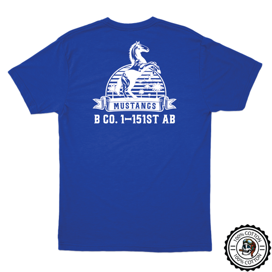 B Co, 1-151 AB "Mustangs" V2 T-Shirts