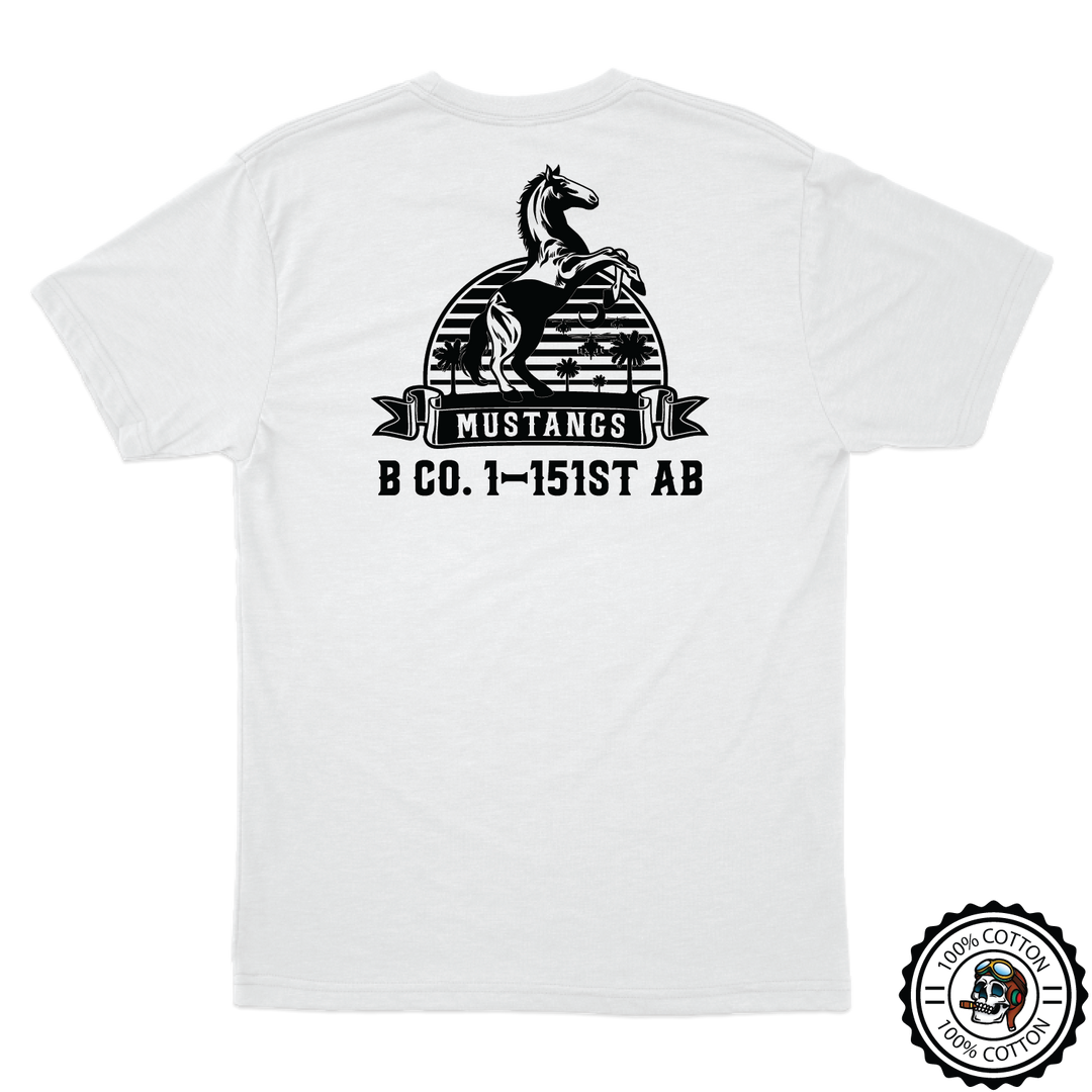 B Co, 1-151 AB "Mustangs" V2 T-Shirts