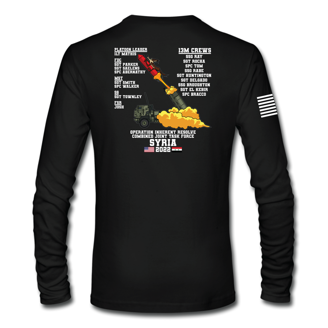3 PLT, B BTRY, 3-157 FAR OIR 2022 Long Sleeve T-Shirt