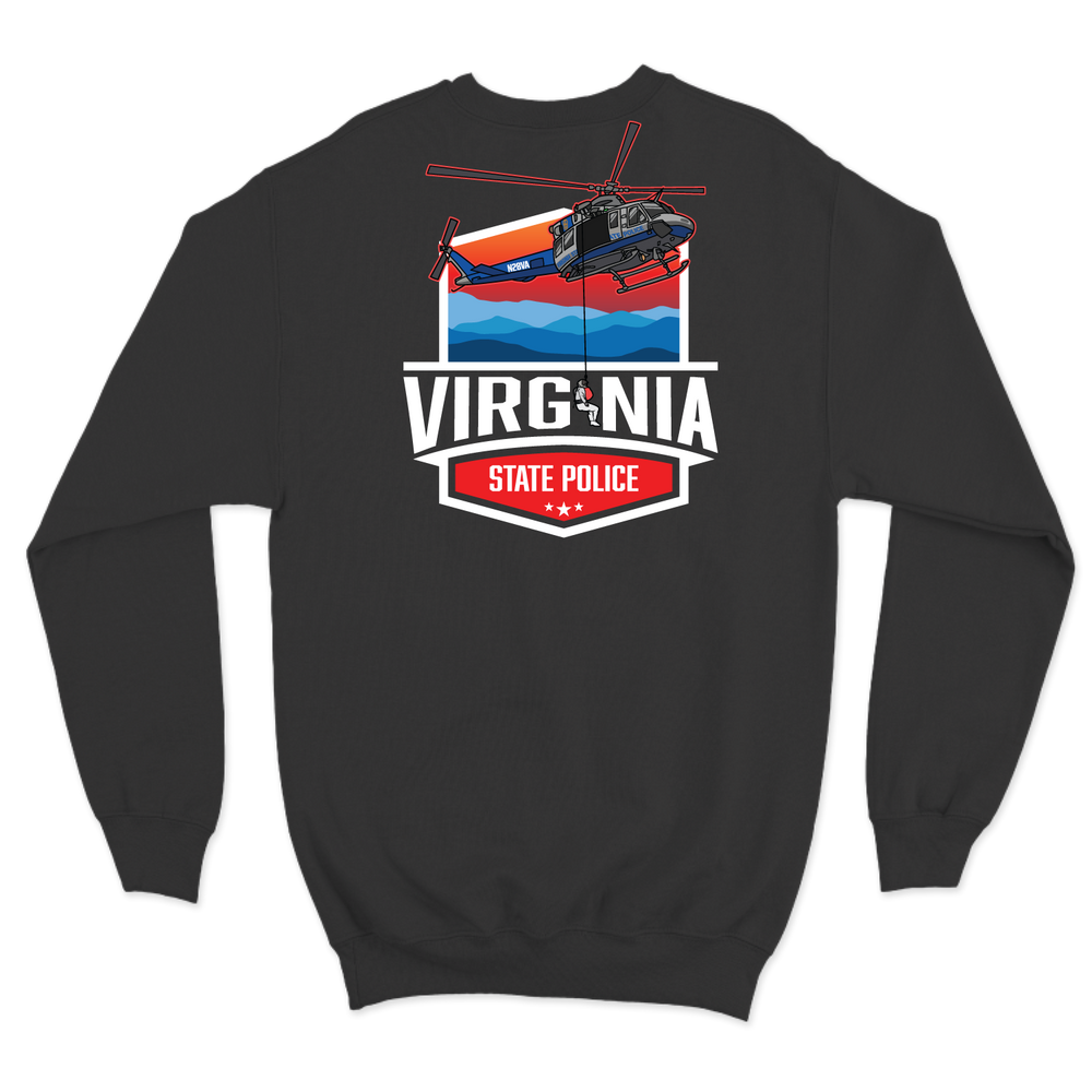 VA State Police Med Flight Crewneck Sweatshirt