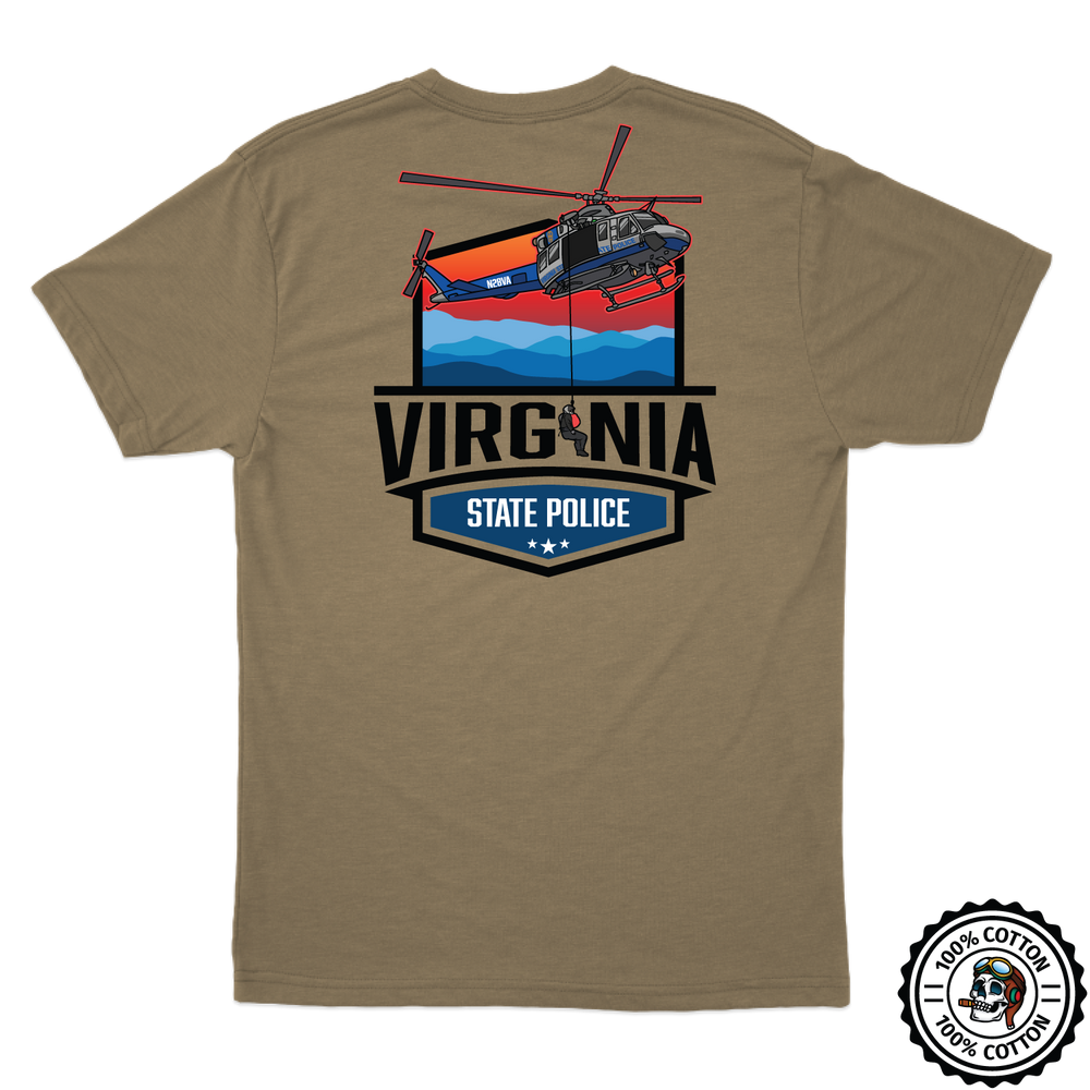 VA State Police Med Flight Tan 499 T-Shirt