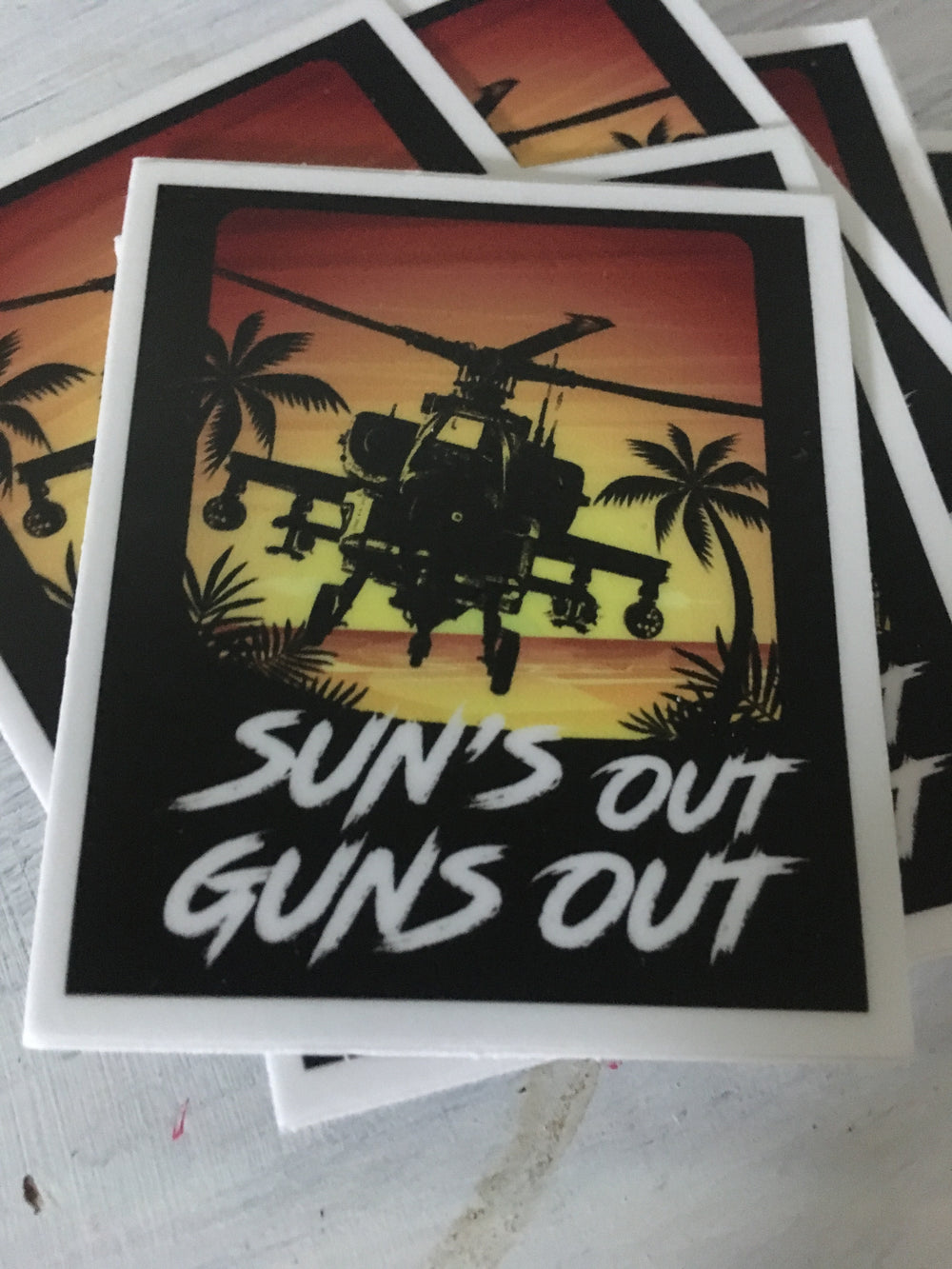 Sun’s out Guns Out Sticker