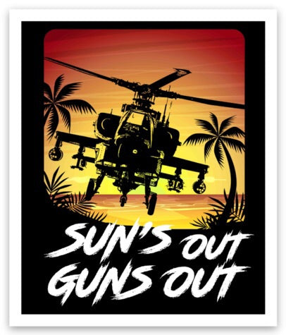 Sun’s out Guns Out Sticker