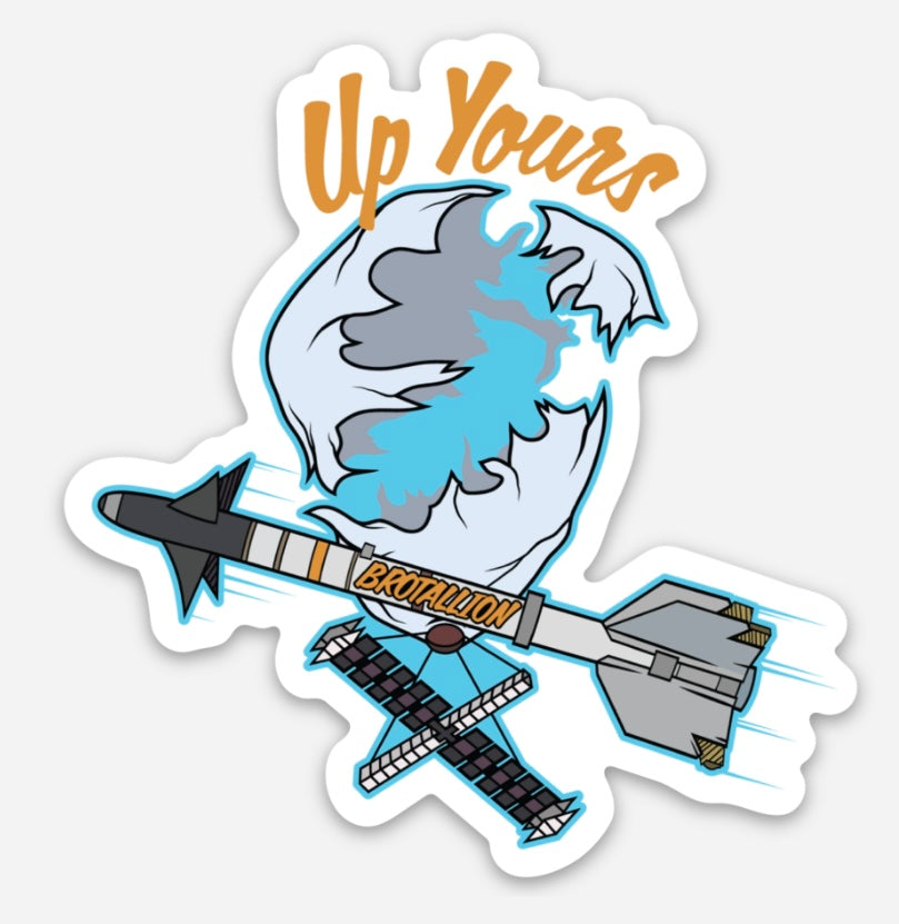 “Up Yours” F-22 Balloon Games Sticker